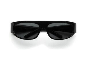Maison Margiela Sunglasses Lunettes 1 Noir 9MP Black Wrap Frame Gray Lens 63mm